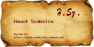 Hauck Szabolcs névjegykártya