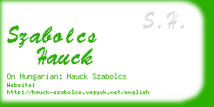 szabolcs hauck business card